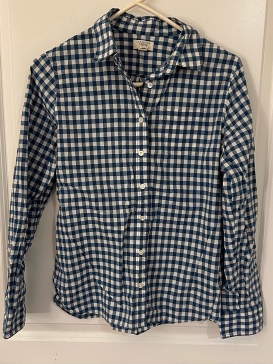 Lands' End Tops - *3/20* Lands End Canvas Blue Plaid Button-Down